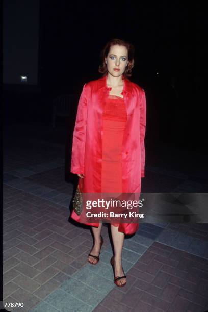 Gillian Anderson attends PETA's Millennium Gala September 18, 1999 in Los Angeles, CA. Actress Anderson stars as Special Agent Dana Scully on "The...