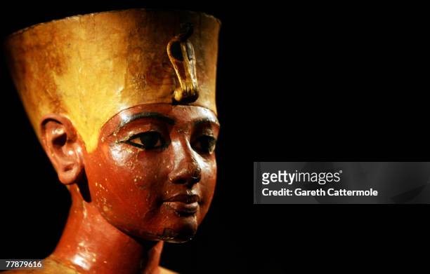 An exhibit on display during the press viewing of the 'Tutankhamun & The Golden Age of the Pharaohs' exhibition at the O2 Arena on November 13, 2007...