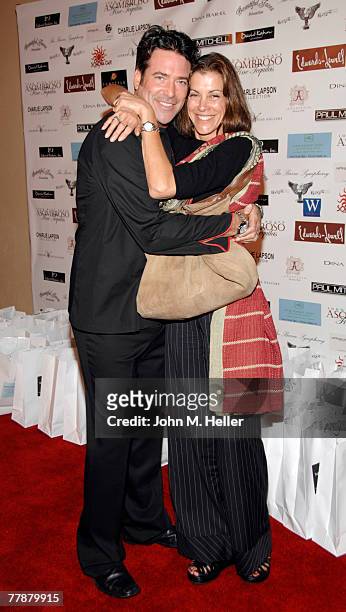 Chef Mark Kearney and Wendy Malick attend the 'Benefit For The Barrio Symphony' at the Sonora Cafe on November 12, 2007 in Los Angeles, California.