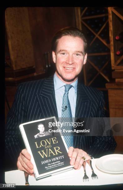 James Hewitt presents his book "Love and War" during an interview with Daphne Barak October 25, 1999 in New York City. Hewitt, former lover of...