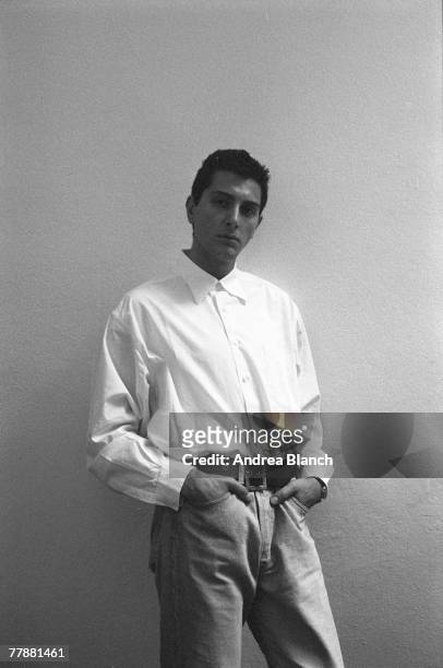 Portrait of Italian fashion designer Stefano Gabbana of Dolce & Gabbana, mid 1990s.