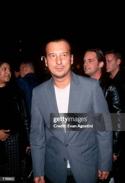 Clothing designer Helmut Lang attends the Interview Magazine 30th Anniversary Party October 28, 1999 in New York City.