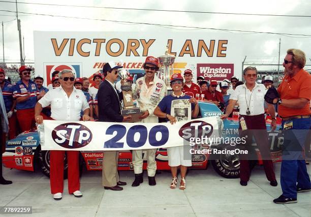 Richard Petty pulled off his 200th career NASCAR Cup victory in the Daytona1984 Firecracker 400 on February 4, 1984 in Daytona Beach, Florida The...