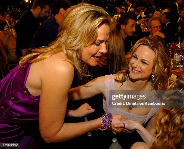 Kim Cattrall and Laura Linney