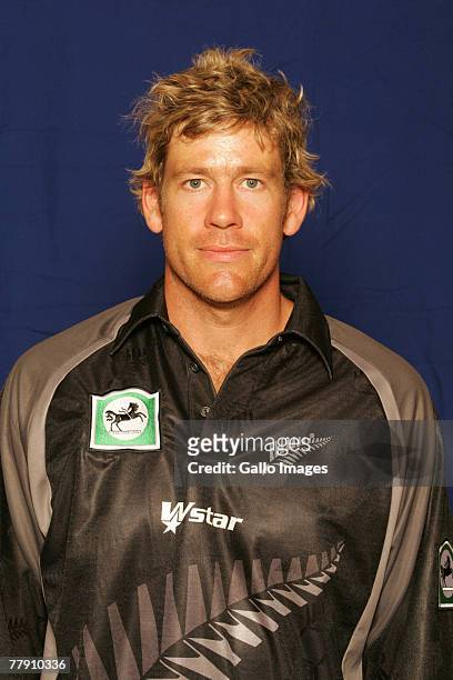 Jacob Oram poses for a portrait during a New Zealand ODI Head and Shoulders Photocall held at SuperSport Park on November 14, 2007 in Centurion,...