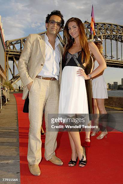 Alister Toma and Claudine Gibson attend the official opening of The Deck waterfront restaurant at Milson?s Point on November 14, 2007 in Sydney,...