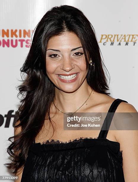 Actress Callie Thorne attends "A Salute To Our troops" ceremony hosted by Microsoft Corporation and the United Service Organizations at The Rainbow...