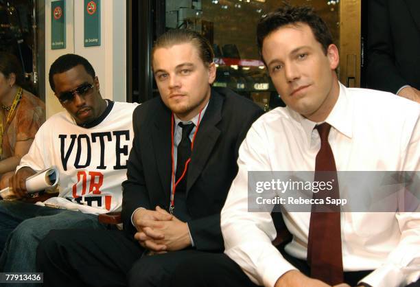 Sean "P. Diddy" Combs, Leonardo DiCaprio and Ben Affleck