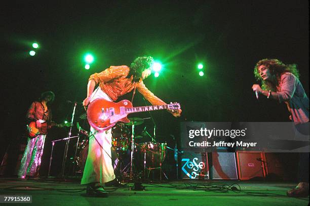 John Paul Jones, Jimmy Page and Robert Plant of Led Zeppelin
