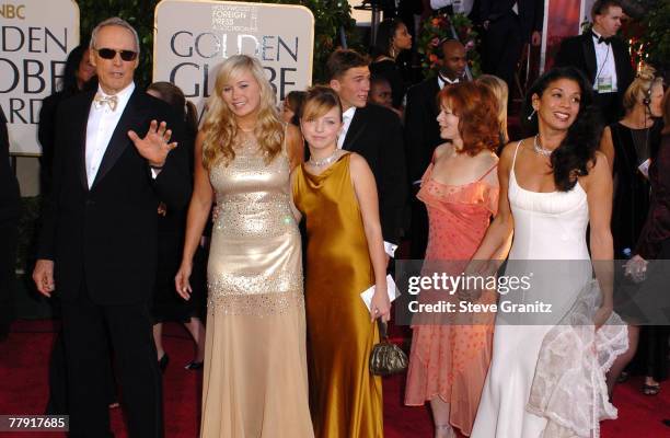 Clint Eastwood, daughter Kathryn Eastwood, daughter Francesca Fisher-Eastwood, Frances Fisher and wife Dina Eastwood