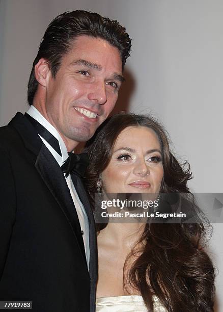 Michael Stich with his wife Alexandra attend the Montblanc VIP Charity Gala held at the Monte Carlo Sporting Club on November 14, 2007 in Monte...