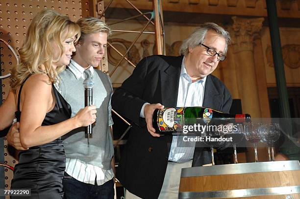 Actress Jennie Garth and her Dancing With the Stars partner Derek Hough and chef Jean Joho kick off the world wide celebration of the 2007 harvest of...