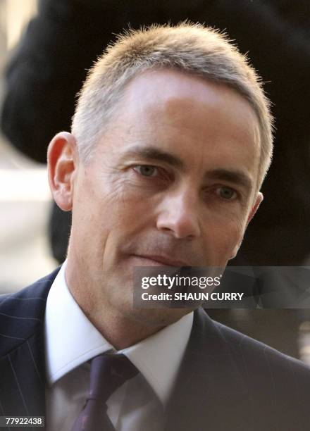 Martin Whitmarsh, Chief Operating Officer for McLaren Group, arrives at the offices of law firm Sidley Austin in central London, 15 November 2007. A...