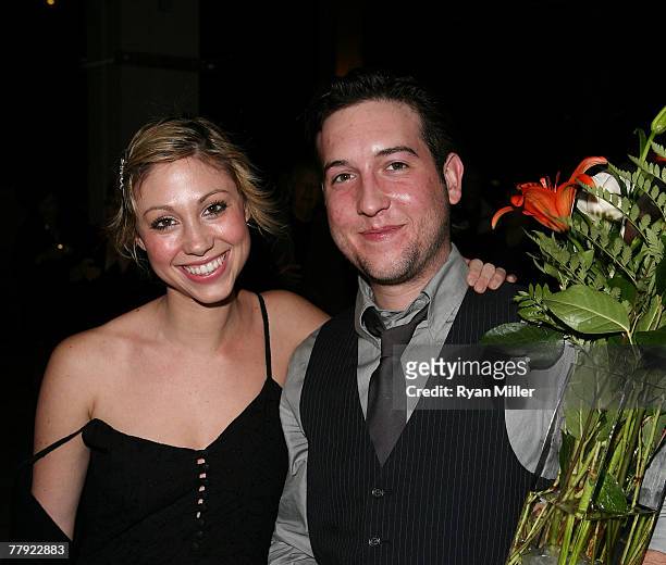 Diane Gaeta and actor Chris Marquette arrives at the opening night performance of "The History Boys" at the CTG Ahmanson Theatre on November 14, 2007...