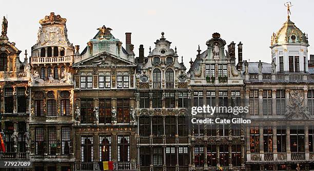 General view of rows of buildings in La Grand-Place in Brussels on November 14, 2007 in Brussels, Belgium.