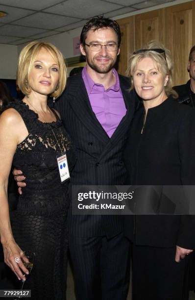 Ellen Barkin with Hugh Jackman and wife