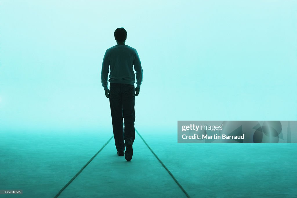 Man walking away