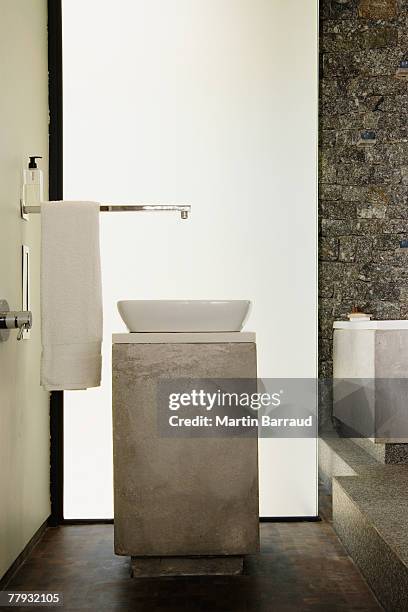 modern bathroom sink - wash bowl stock pictures, royalty-free photos & images