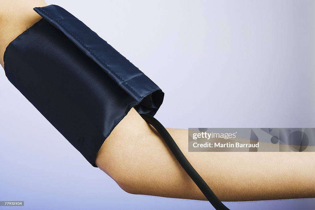 Blood pressure device on arm