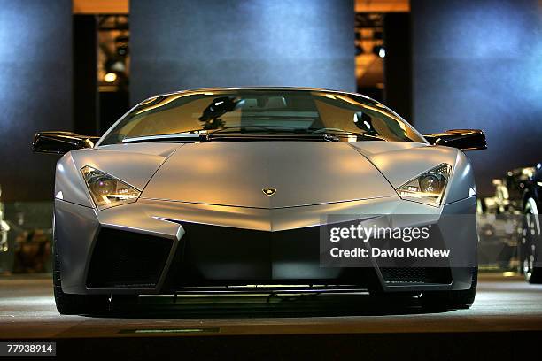 Lamborghini showcases its new $1.4 million Reventon during the two-day media preview of the Los Angeles Auto Show, first major North American car...