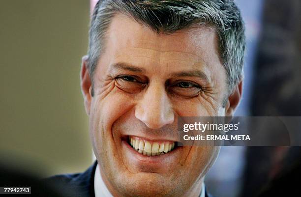 The leader of the Democratic Party of Kosovo , Hashim Thaci, gives an interview 12 November 2007 in Pristina. Once a leader of separatist guerrillas,...