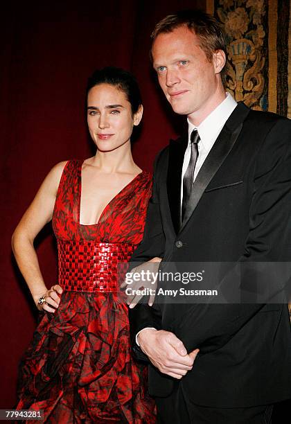 Actress Jennifer Connolly and actor Paul Bettany attend the fashion industry's battle against HIV/AIDs at the "7th on Sale" gala held at the 69th...