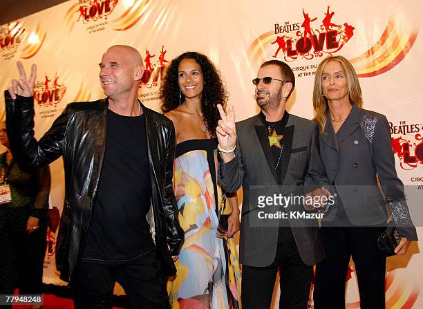 Guy Laliberte, Founder and CEO of Cirque du Soleil, Ringo Starr and Barbara Bach