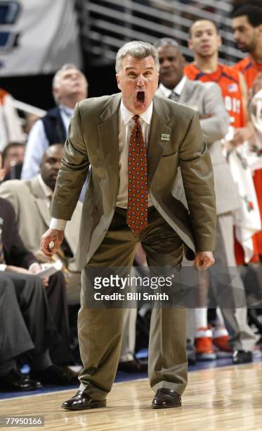 Bruce Weber, Head Coach of Illinois, during Illinois vs Indiana game at the Big Ten Tournament at United Center in Chicago on March 9, 2007