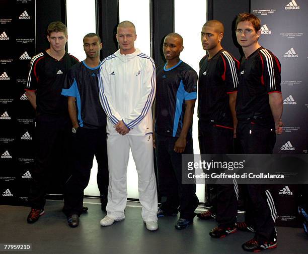 Steven Gerrard, Ashley Cole, David Beckham, Jermaine Defoe, Glen Johnson and Frank Lampard