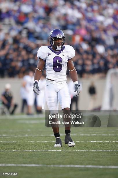 Brian Bonner of the Texas Christian University Horned Frogs looks on during the game against the Air Force Falcons at Falcon Stadium on September 13,...