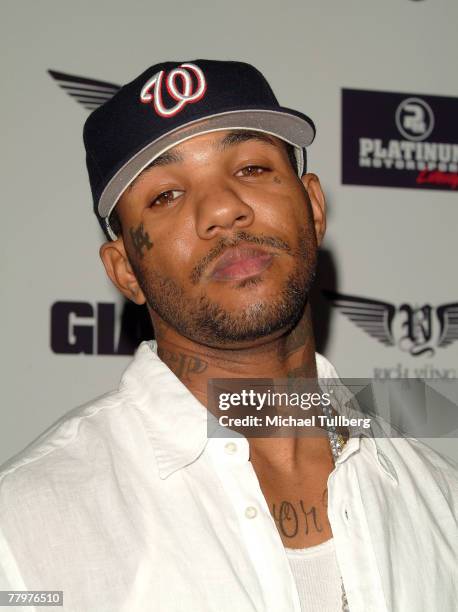 Hip-hop artist The Game poses at the Post-American Music Awards birthday celebration for AMA nominee Fabolous, held at the Les Deux nightclub on...