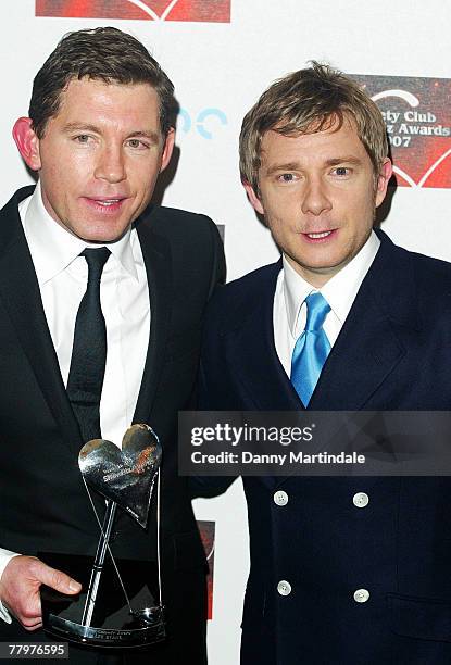 Lee Evans and Martin Freeman attend the Variety Club ShowBiz Awards 2007 at the London Hilton on November 18, 2007 in London, England.