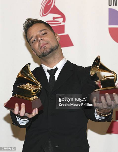 Singer Ricky Martin in the press room at the 8th Annual Latin GRAMMY Awards at Mandalay Bay on November 8, 2007 in Las Vegas, Nevada.