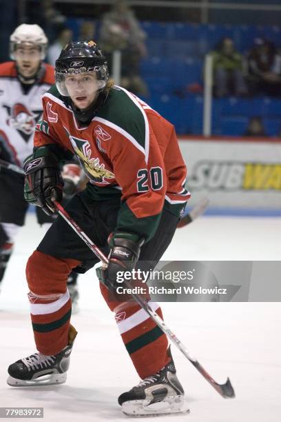 Jakub Voracek of the Halifax Mooseheads skates during the game against the Drummondville Voltigeurs at the Centre Marcel Dionne on November 18, 2007...