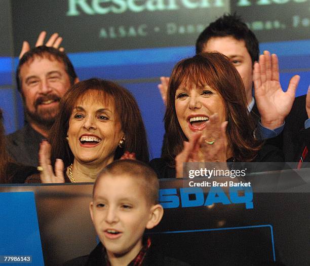 Director of St. Jude Children's Research Terre Thomas and actress Marlo Thomas close the NASDAQ for St. Jude Children's Research Hospital on the...