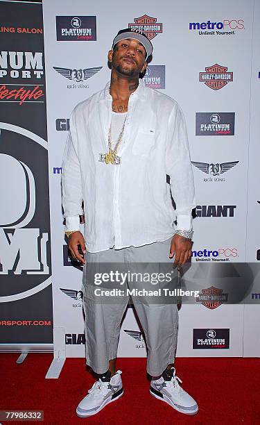 Hip-hop artist The Game poses at the Post-American Music Awards birthday celebration for AMA nominee Fabolous, held at the Les Deux nightclub on...