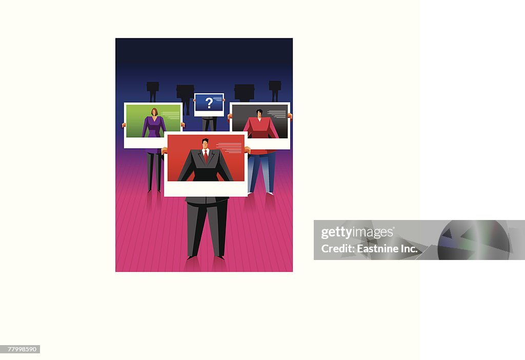 Refelection Visuals Visual Screens Showing The Reflection Of A Group Of People High-Res ...