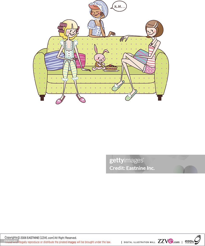Three women talking to each other