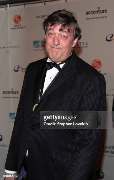 Actor Stephen Fry attends the 35th International Emmy Awards Gala at the New York Hilton on November 19, 2007 in New York City.
