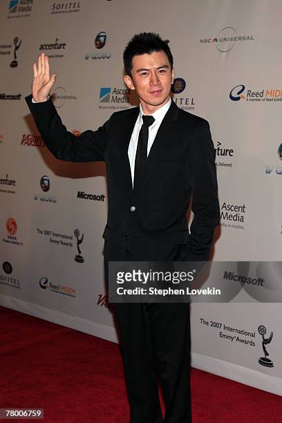 Actor Guo Jiaming attends the 35th International Emmy Awards Gala at the New York Hilton on November 19, 2007 in New York City.