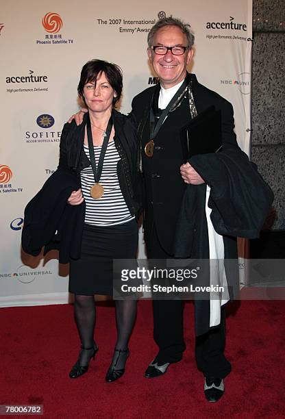 Director/producer Clare Beavan and producer Simon Schama of "Simon Schama's Power of Art: Bernini" attend the 35th International Emmy Awards Gala at...