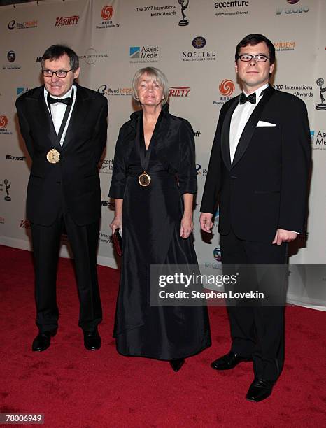 Director Andrzej Maleszka and editor Hanna Probulska-Dzisiow of "The Magic Tree" attend the 35th International Emmy Awards Gala at the New York...