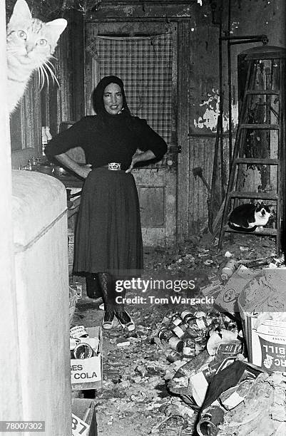 Edith Bouvier Beale at her home 'Grey Gardens' on January 8, 1972 in New York, United States.