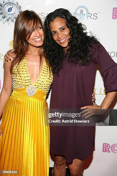 Choreographer Laurie Ann Gibson poses with BET 's '106 & Park' host Rocsi's birthday party at the Grand on November 19, 2007 in New York City.