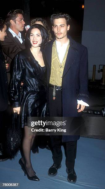 Winona Ryder & Johnny Depp at a Edward Scissorhands Premiere