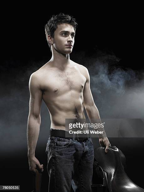 Actor Daniel Radcliffe poses for a portrait shoot for the Gielgud theatre's production of Equus in London on February 3, 2007.