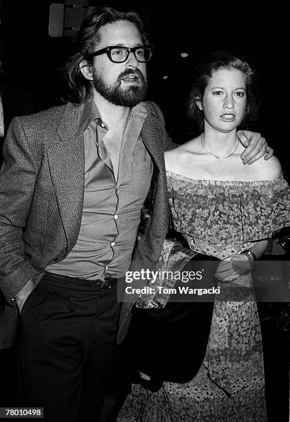 Los Angeles January 6th 1978. Michael Douglas and wife Diandra at "On the Rox" club