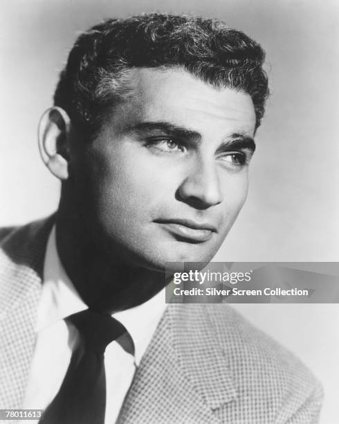 American actor Jeff Chandler , circa 1955.