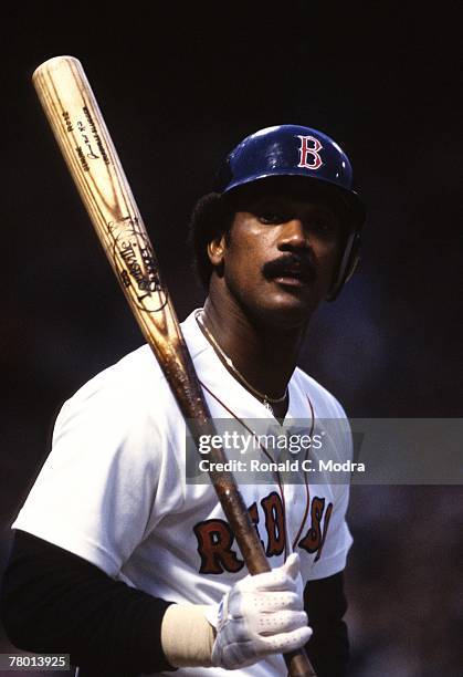 Jim Rice of the Boston Red Sox during a MLB game in May 1982 in Boston, Massachusetts.