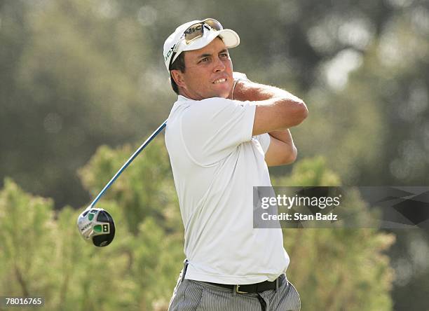 Scott Gardiner hits a shot during the fourth round of the Nationwide Tour Championship at Barona Creek on November 4, 2007 at Barona Creek Golf Club...